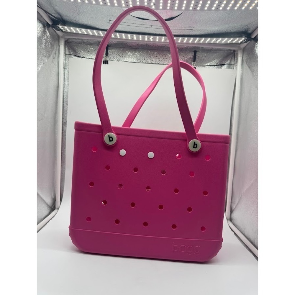 Bogg Bag Medium Hot Pink Beach Tote Waterproof EVA Bag w/ Insert Organizer